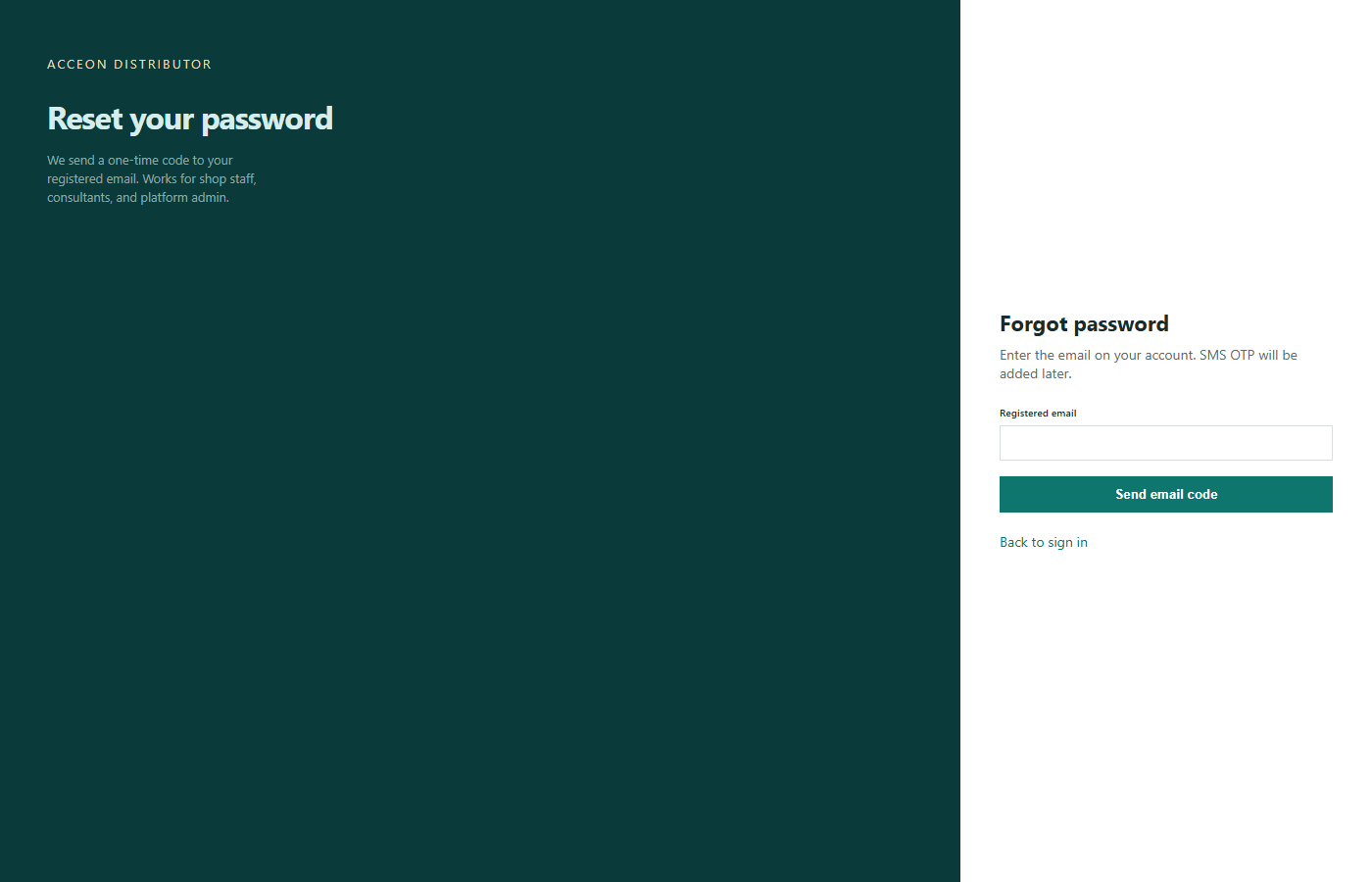 Forgot password