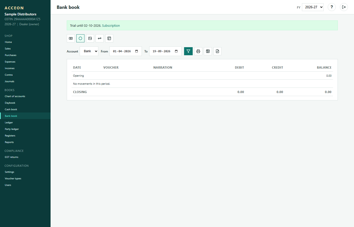 Bank book
