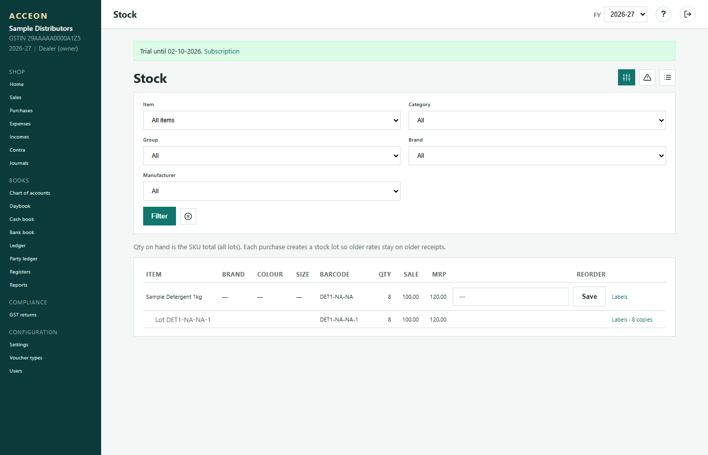 Stock