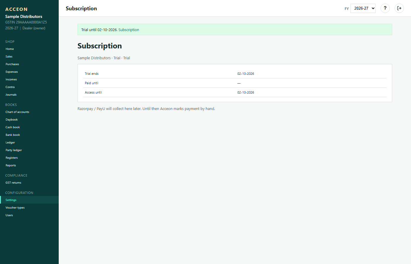 Subscription